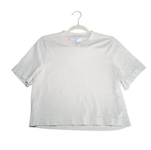 EVERYBODY.WORLD Baby Trash Tee Short Sleeve Cropped Cream Size Medium